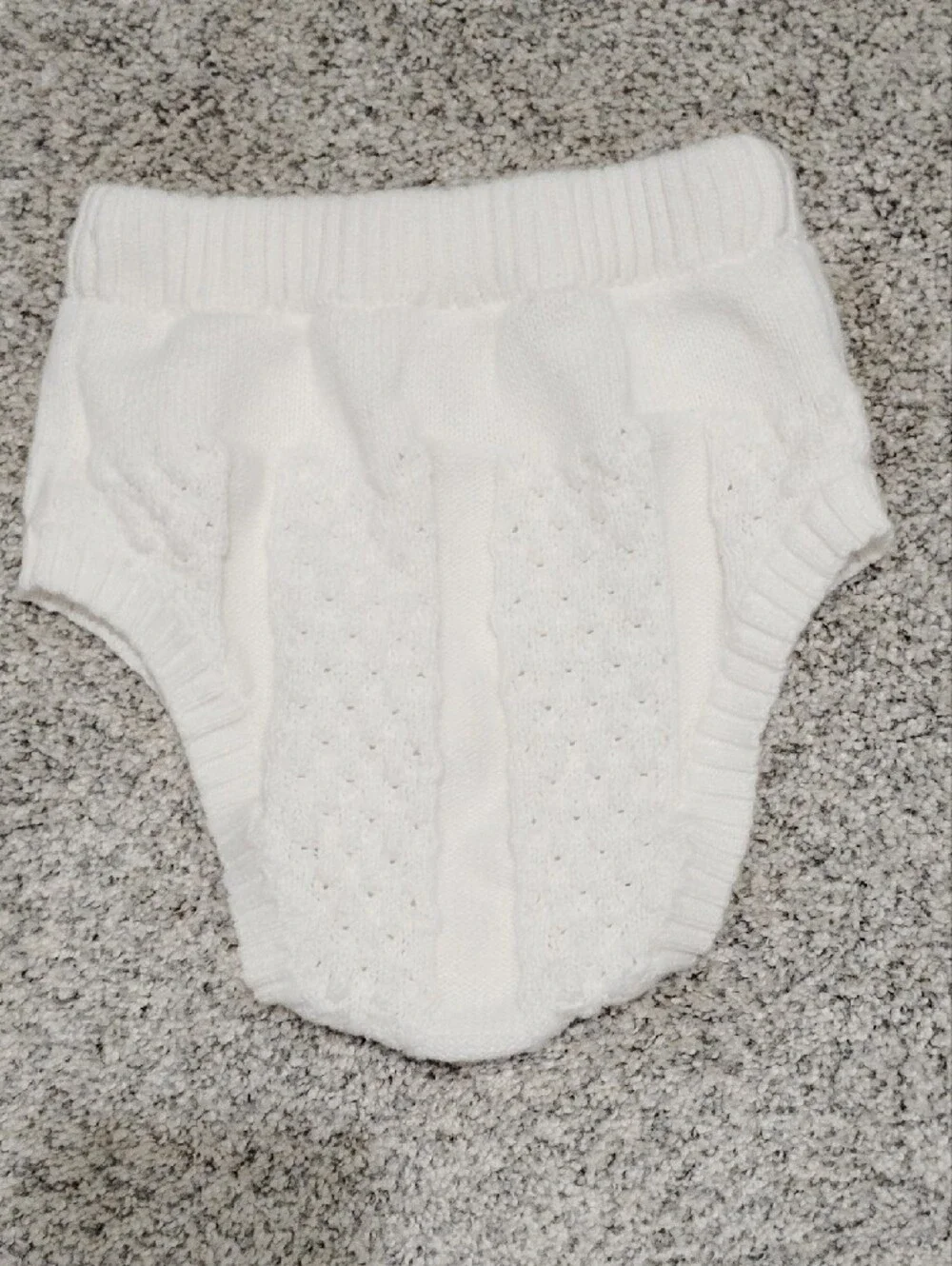 Old Navy White Knit Diaper Cover with Drawstring